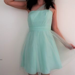 DAVID'S BRIDAL One Shoulder Cocktail/Prom Dress